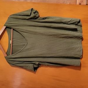 Olive Green v-neck t-shirt 2X